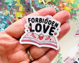 Forbidden Love Romance Tropes Sticker, Smut Lover Sticker, sticker for book lover, Spicy Book Club, Kindle Sticker, Sticker for kindle Case