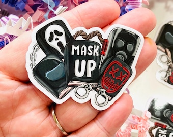 Masked Men Vinyl Sticker, Dark Romance, Morally Grey Men, Spicy Book Club, Smutty Book Sticker, Kindle Sticker, Kobo Stickers