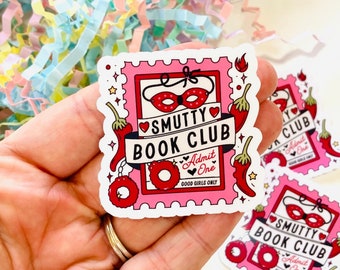 Smutty Book Club Sticker, Smut Reader Sticker, Spicy  Romance Reads, Dark Romance Reader, Kindle Sticker, Bookworm gifts, Book lover gift