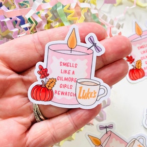 Stars Hohle Gilmore Aufkleber, Luke’s Diner, Herbst Kerze Die Cut Aufkleber, Herbst Herbst, Kindle Aufkleber, Aufkleber für Hülle, Journal Aufkleber