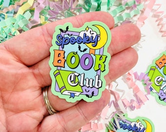 Spooky Book Club Vinyl Sticker, Kindle Girly Sticker, Halloween Bookish Sticker, Book stickers for Kindle, Kindle decal, Gift for Reader