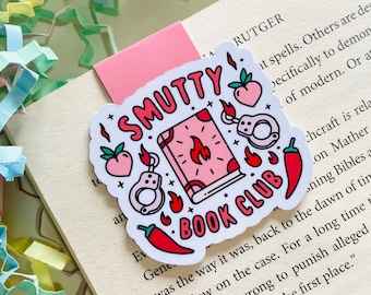 Magnetyczna zakładka do książki Smutty Book Club, zakładka do książki Smut Reader, pikantne romanse, mroczne romanse dla czytelników, prezenty dla mola książkowego, prezent dla miłośnika książek
