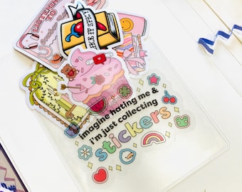Sticker Collector Planner Adhesive Sticker Pocket, Storage Pocket for Stickers, Sticker Collector Gift, Sticker Addict, Adhesive pocket