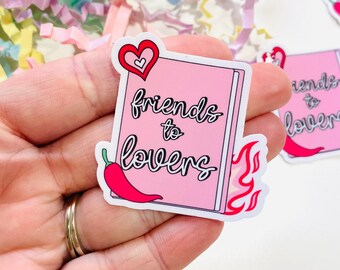 Friends to Lovers Vinyl Sticker, Spicy Romance Book Sticker, Romance Troupes, E-reader Sticker, Sticker for Kindle Case, Kindle accessories