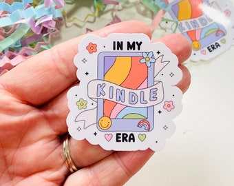 In my Kindle era sticker, Kindle Girlie Sticker, Book Stickers for Kindle, Kindle stickers for case, Kindle accessories, Kindle Book Sticker