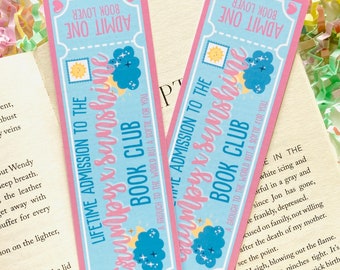 Grumpy Sunshine Book Club Bookmark, Romance Reader Bookmark, Romance Trope Bookmark, Gift for Book Lover, Bookworm Gifts, Bookish Gifts