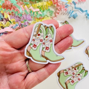 Cottage Kern Cowgirl Stiefel Sticker, Country Cowgirl Sticker, Cowgirl Era Sticker, Sticker für Kindle Hülle, Kindle Zubehör