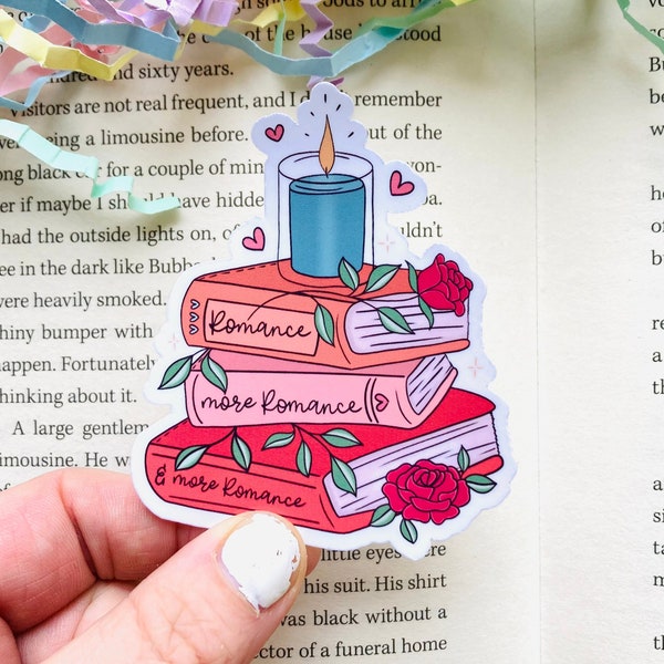 romance reader sticker, romance book stickers, romance book merch, Bookish Stickers, Book stickers for Kindle, Kindle decal, Bookworm gifts