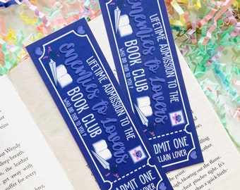 Enemies to Lovers Book Club Bookmark, Romance Reader Bookmark, Romance Trope Bookmark, Gift for Book Lover, Book Lovers Club, Bookworm Gifts