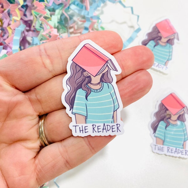 The Reader Sticker, Book Stickers for Kindle, Book lover Sticker, Bookish Sticker, reader gift, Bookworm Gifts, Kindle Accessories