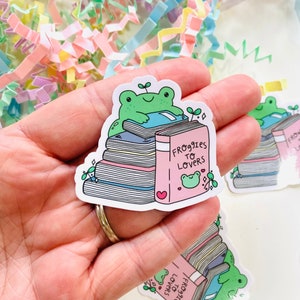 Pegatinas de ranitas para amantes de los libros, linda rana amante de los libros, de amigos a amantes, pegatinas para Kindle, regalos para amantes de los libros, regalos para amantes de los libros, regalos para lectores