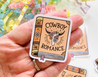 Cowboy Romance Sticker, Spicy Romance Book Lover Sticker, Smutty Book Lover, E-reader Sticker, Sticker for Kindle Case, Kindle accessories