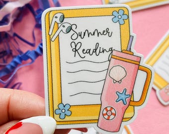 Adesivo de vinil resistente à água para Kindle com estampa floral de verão.