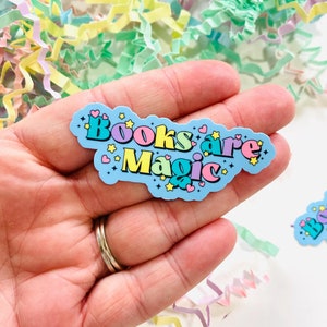 Books are magic die cut sticker