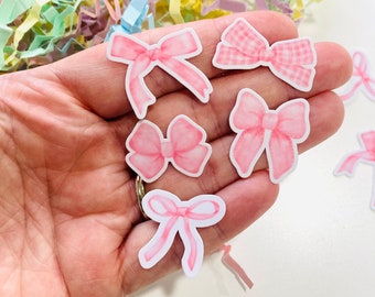 Confezione di adesivi Mini Pink Coquette Bows, adesivi per telefono Tiny Bows, confezione di adesivi Kindle, adesivi per custodia per telefono, adesivo Soft Girl Era Bow