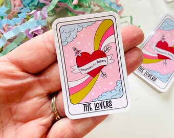 The Lovers Tarot Card Sticker, Enemies to lovers, Romance Readers, Dark Romance, Book Stickers for Kindle, Book lover Sticker, Bookish Gift