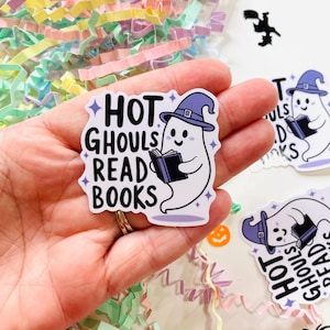 Sticker Hot ghouls Read Books, Stickers Halloween mignons, Sticker fantôme livresque, Sticker fantôme effrayant, Sticker pour étui Kindle, Saison effrayante