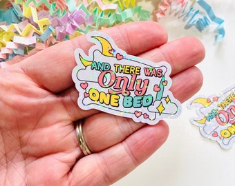 Only one bed Romance Trope Sticker, Smut Lover Sticker, sticker for book lover, Spicy Book Club, Kindle Sticker, Sticker for kindle Case