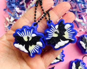 3D Printed Purple Fantasy Dragon Fidget Clicker Keychain - Gift for Fantasy Reader