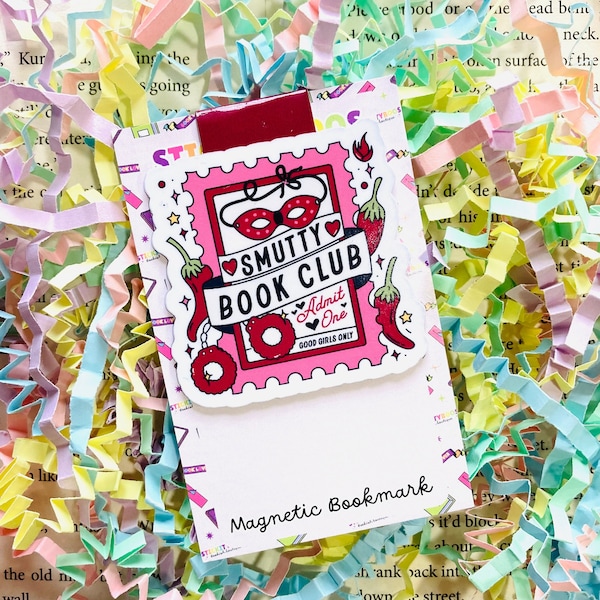 Smutty Book Club magnetic Bookmark, Smut Reader Bookmark, Spicy Romance Reads, Dark Romance Reader, Bookworm gifts, Book lover gift