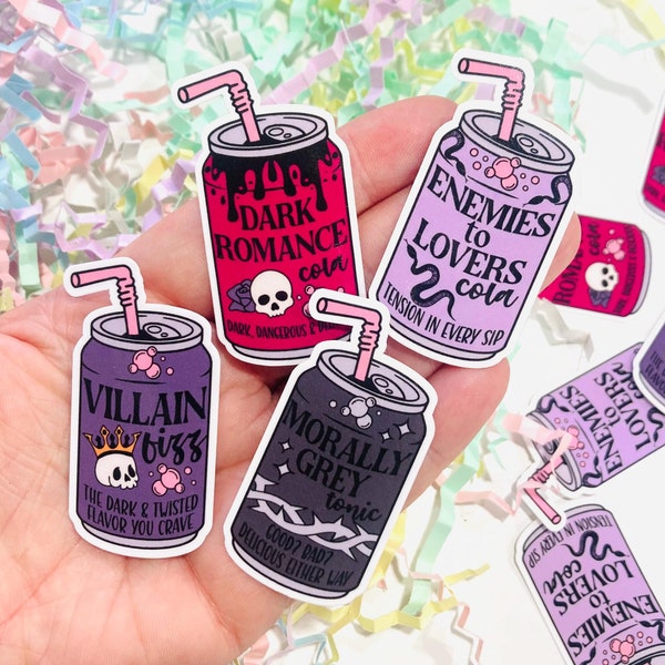 Dark Romance Soda Pop Can Sticker, Water Resistant Vinyl Sticker, Spicy Book Club, Smutty Book Sticker, Kindle Sticker, Sticker for kindle