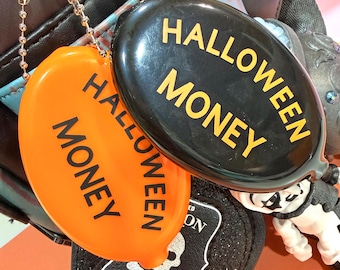 Portamonete retrò in gomma arancione stile Halloween - Portachiavi in ​​silicone