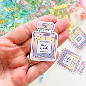 Pegatina de perfume con olor a libro nuevo, divertida pegatina de bibliófilo, pegatinas de libros para Kindle, pegatinas para amantes de los libros, pegatinas para Kindle