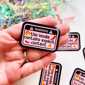 This Kindle contains explicit content sticker, Kindle Girlie Sticker, Book Stickers for Kindle, Kindle stickers for case, Kindle accessories