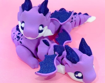 Sparkly Flexi Bookish Dragon Bookshelf Buddy - Gift for Fantasy Reader