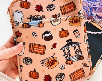 Stars Hollow Autumn Kindle-hoes, Kindle-etui met voorvak met ritssluiting, neopreen e-readerhoes, etui voor e-reader, Kindle-accessoires