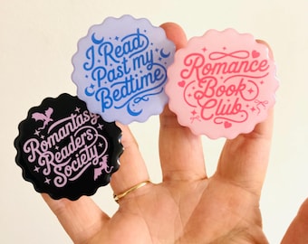 Acrylic Romantasy Reader Society Kindle Holder, Romance Book Club, Late Night Reading - E-reader Accessories