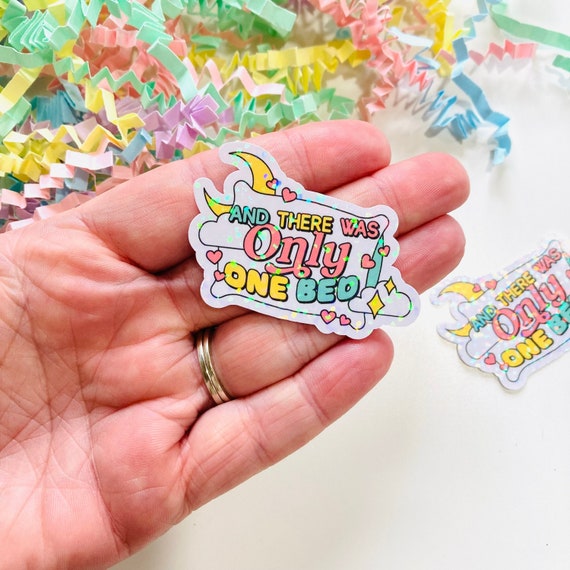Only one bed Romance Trope Sticker, Smut Lover Sticker, sticker for book lover, Spicy Book Club, Kindle Sticker, Sticker for kindle Case