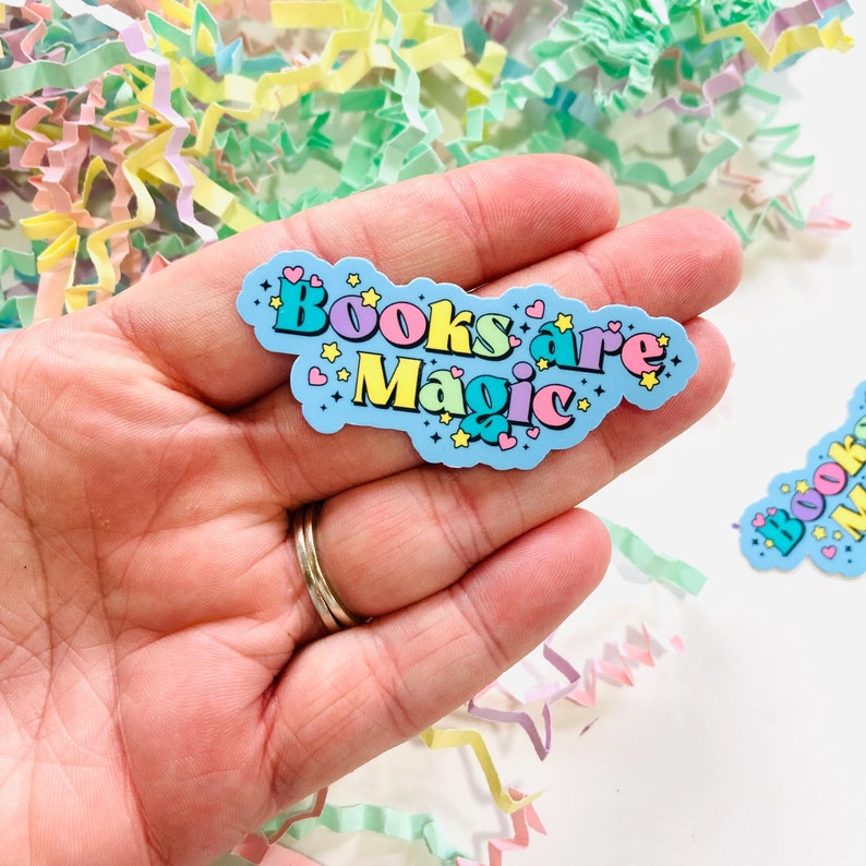 Books are magic die cut sticker