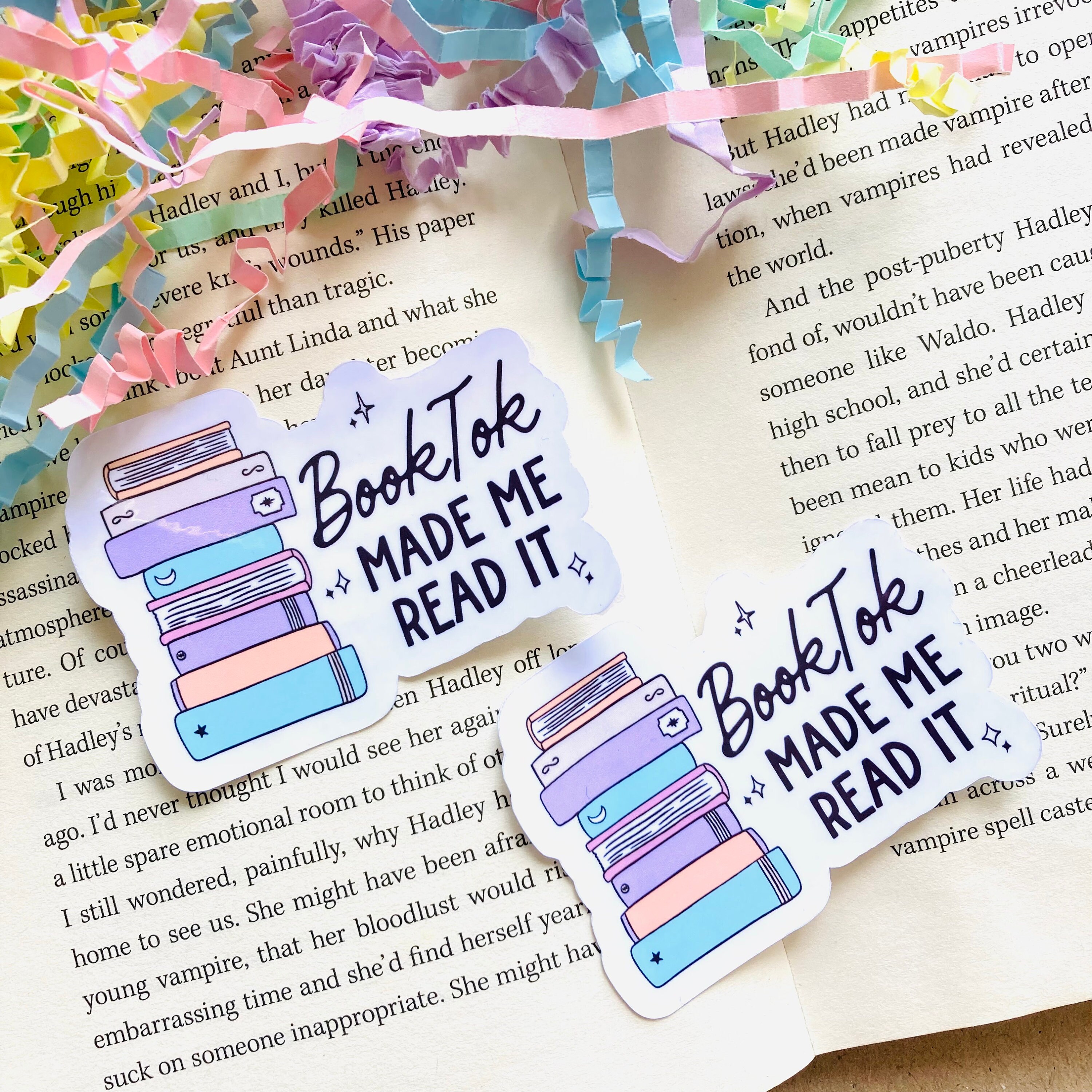 Discover Booktok Bookstagram Book Lover Sticker