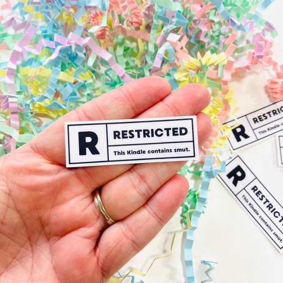 Restricted This Kindle contains Smut sticker, Kindle Girlie Sticker, Book Stickers for Kindle, Kindle stickers for case, Kindle accessories