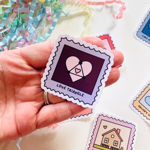 Love triangle romance trope sticker