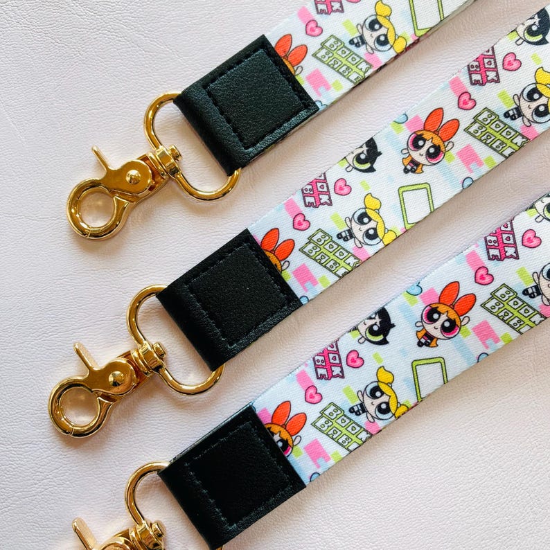 powerpuff girls book babe 90's nostalgia wristlet lanyard