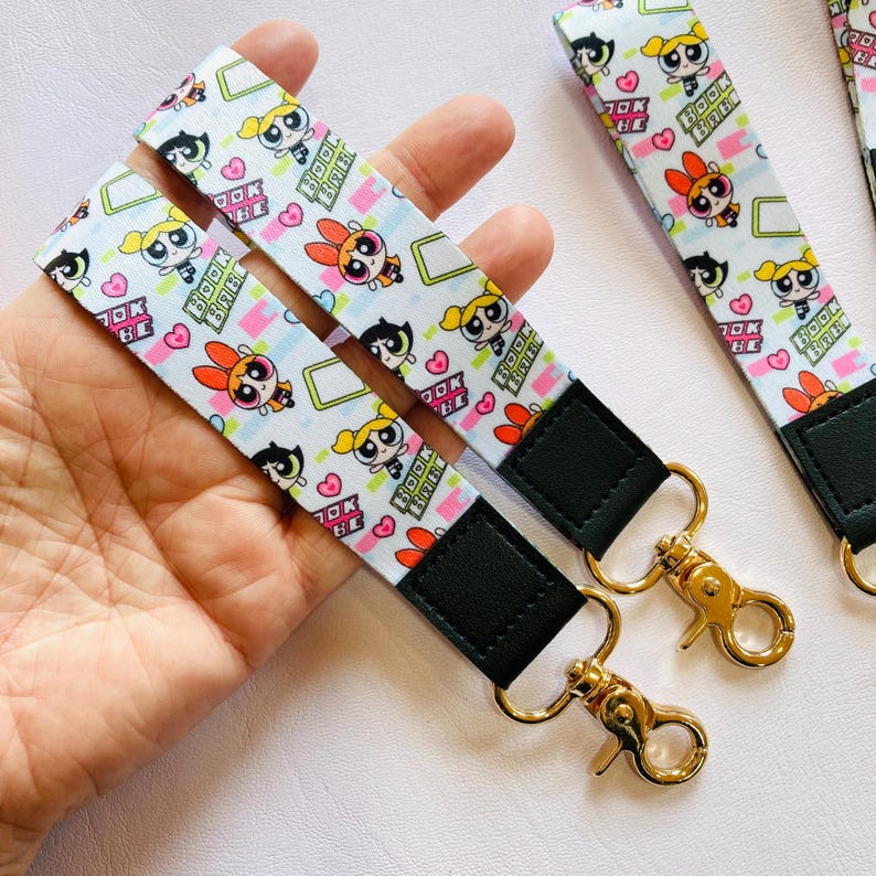 powerpuff girls book babe 90's nostalgia wristlet lanyard