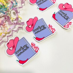 Cowboy romance bookish sticker