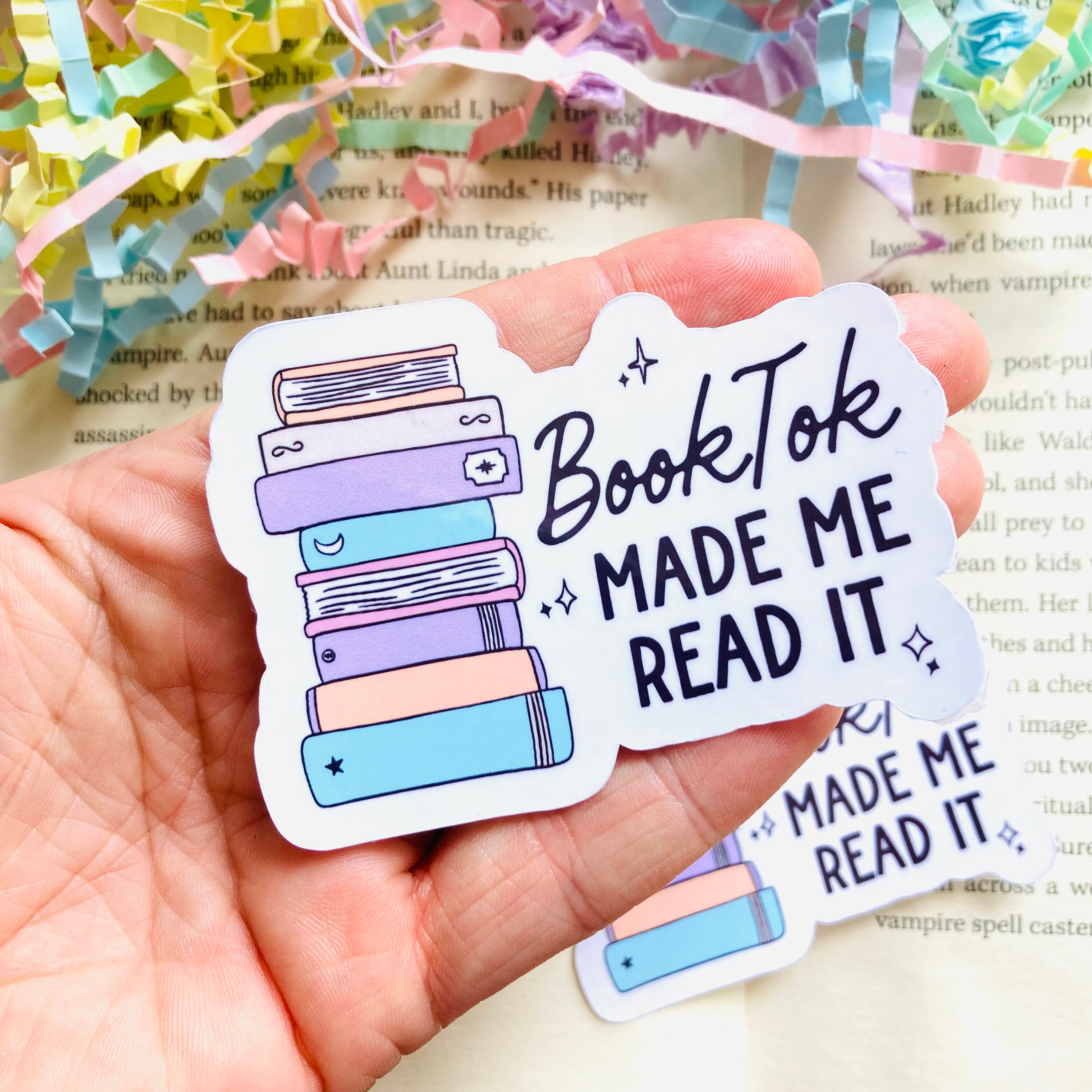 Discover Booktok Bookstagram Book Lover Sticker