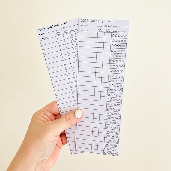 2026 Reading Log bookmark, Book Tracker bookmark, Library Card Bookmark, Reading list tracker, Book club gift, Bookworm gifts, Reading gifts