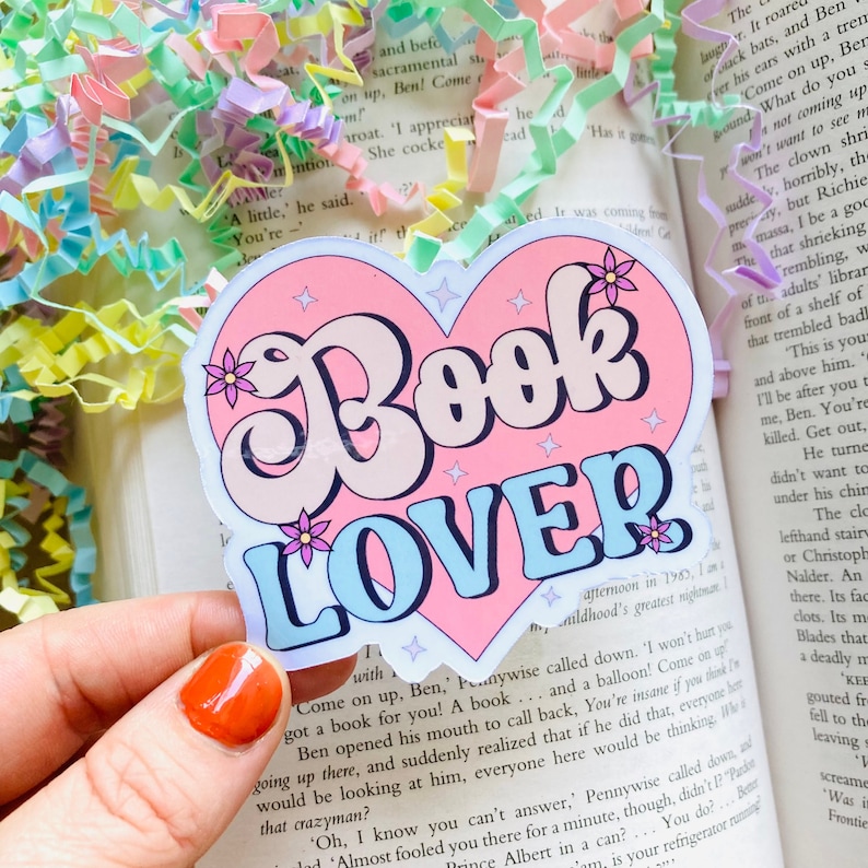 Book lover Sticker, Book Stickers for Kindle, Read Books, Retro Stickers, Bookish Stickers, Book Nerd Stickers, Book Gifts for book lovers image 1