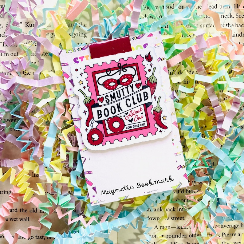 Smutty Book Club magnetisches Lesezeichen, Smut Reader Lesezeichen, Spicy Romance Liest, Dark Romance Reader, Bücherwurm Geschenke, Geschenk für Buchliebhaber Bild 1