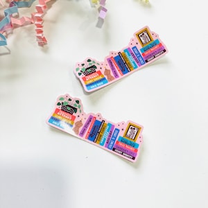 Romance trope bookshelf sticker