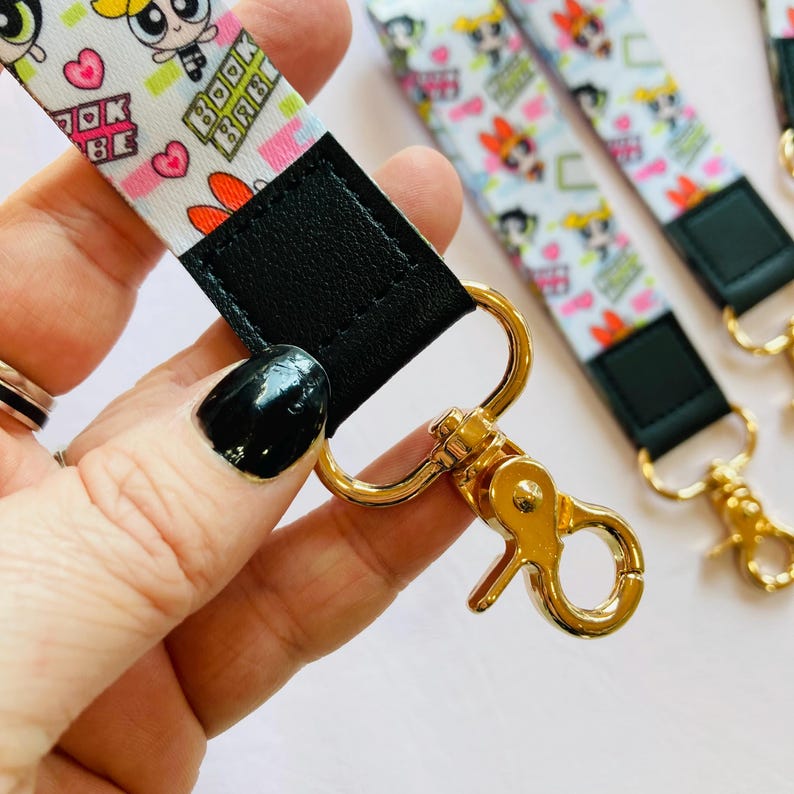 powerpuff girls book babe 90's nostalgia wristlet lanyard