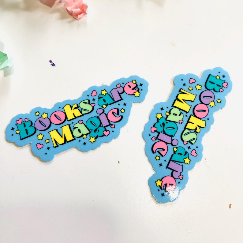 Books are magic die cut sticker