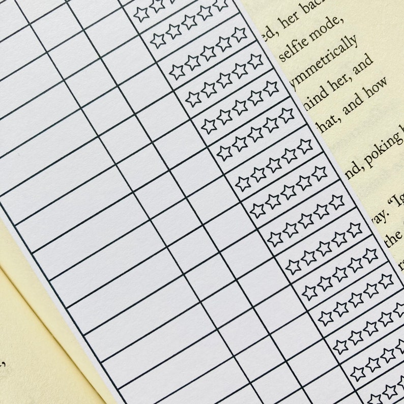 2023 Reading log Bookmark