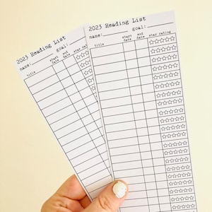 2023 Reading log Bookmark