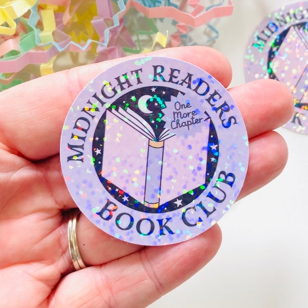 Sticker club de lecture Midnight Readers, Sticker livres, Sticker pour étui Kindle, Sticker Kindle, Cadeau pour amoureux des livres, Cadeaux lecture, Cadeaux rat de bibliothèque