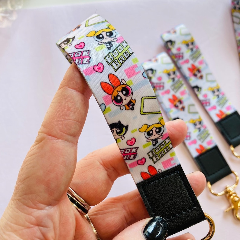 powerpuff girls book babe 90's nostalgia wristlet lanyard